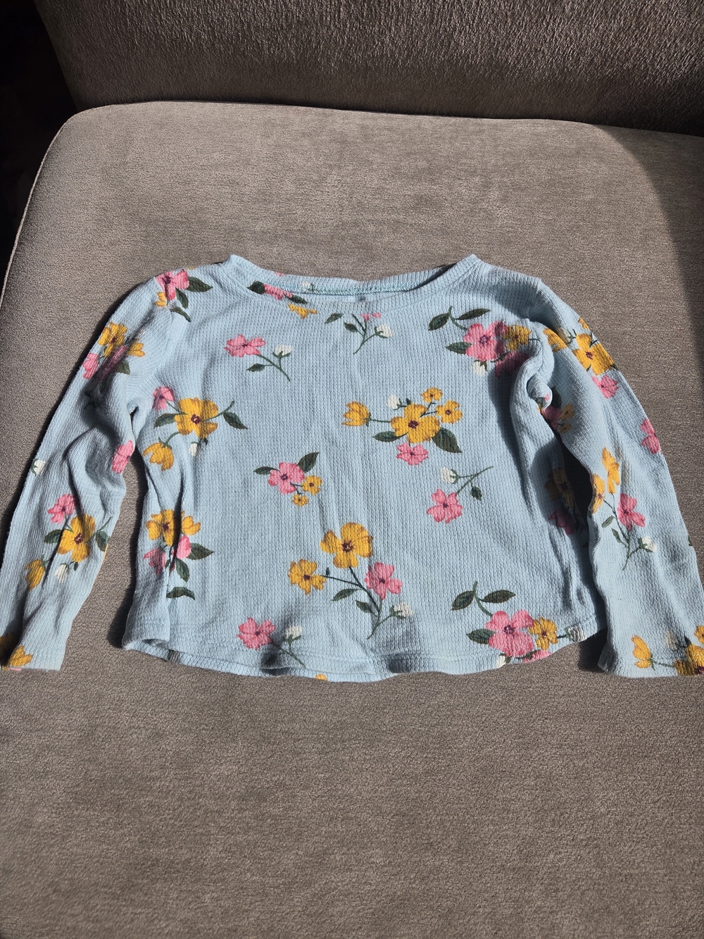 Old Navy Blue Floral Long-Sleeve Tee